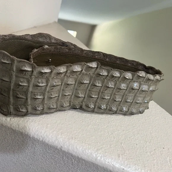 Unbranded Women’s Real crocodile leather wide waist‎ green belt